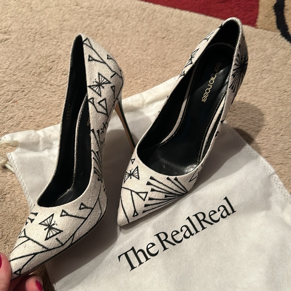Stunning shoes. I bought from the real real but too small. Fit like a 9